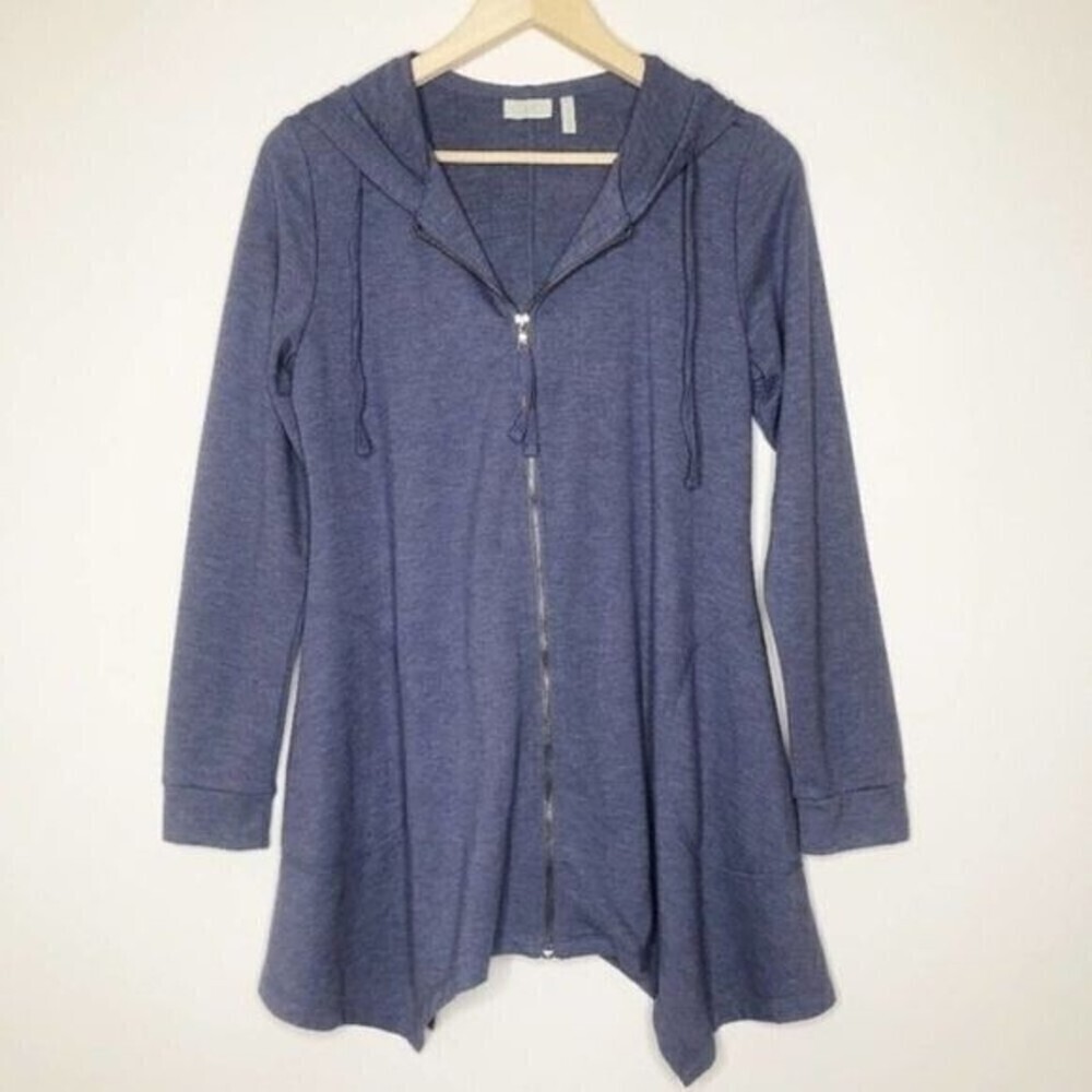 LOGO by LORI GOLDSTEIN Blue Hooded Jacket